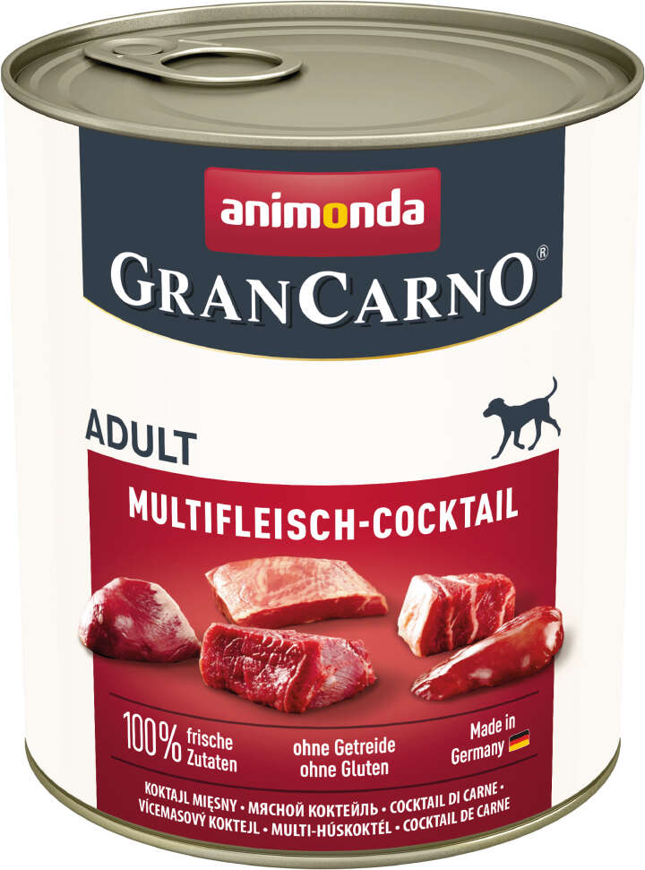 animonda Hunde-Nassfutter GranCarno Adult Multifleisch-Cocktail